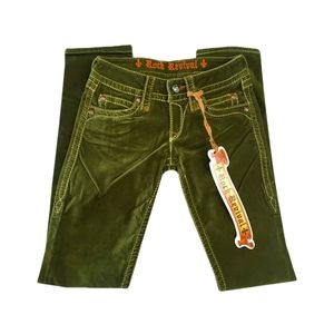 Rock Revival Women's Green corduroy Jeans